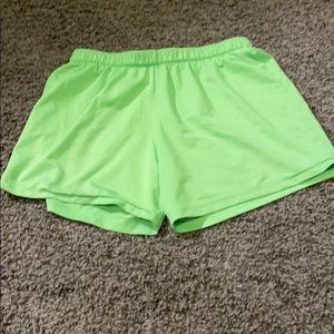 lime green athletic shorts
